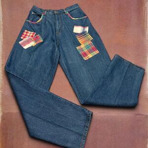 Vintage Patchwork 90s Cotton Denim Jeans